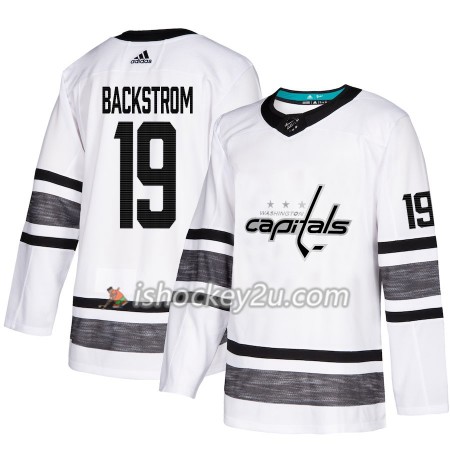 Mænd NHL Washington Capitals Trøje Nicklas Backstrom 19 Hvid 2019 All-Star Adidas Authentic